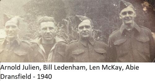 Arnold Julien, Bill Ledenham, Len McKay, Abie Dransfield - 1940